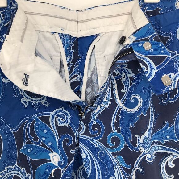 Ralph Lauren Sport RLX Blue White Paisley Print Classic Cotton Shorts - Picture 6 of 13